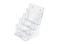Portastampati da banco deflecto® A5 in polistirene a 4 livelli trasparente 77901