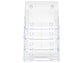 Portastampati da banco deflecto® A4 in polistirene a 4 livelli trasparente 77441