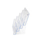 Portastampati da banco deflecto® A4 in polistirene a 4 livelli trasparente 77441