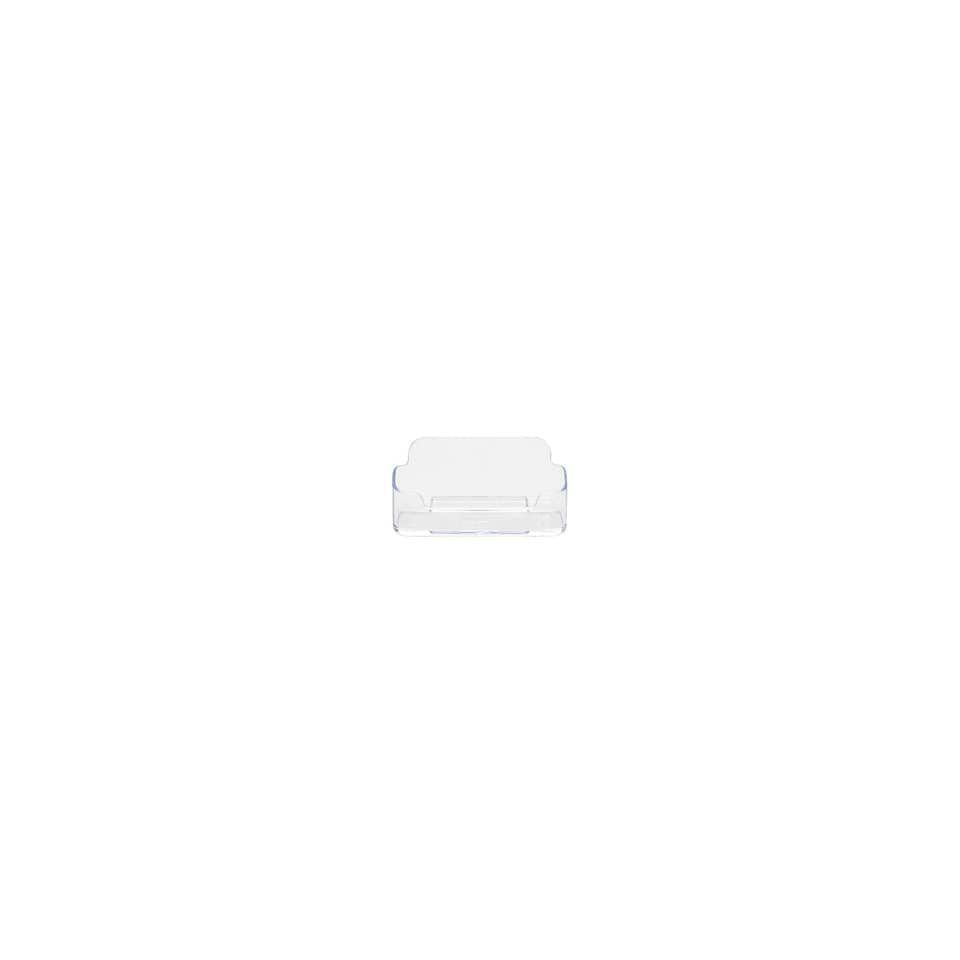 Portabiglietti da visita da tavolo deflecto® in polistirene 1 scomparto trasparente 9,6x5,5x5 cm - 70101
