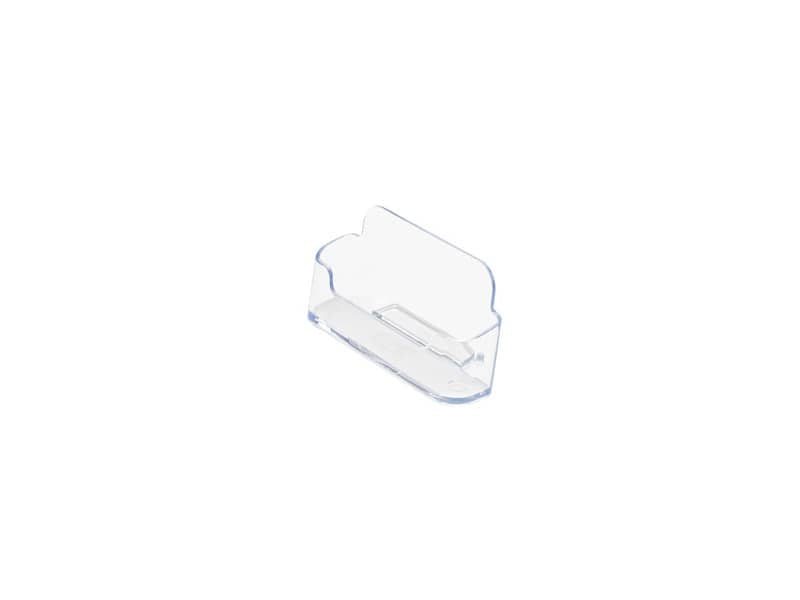 Portabiglietti da visita da tavolo deflecto® in polistirene 1 scomparto trasparente 9,6x5,5x5 cm - 70101