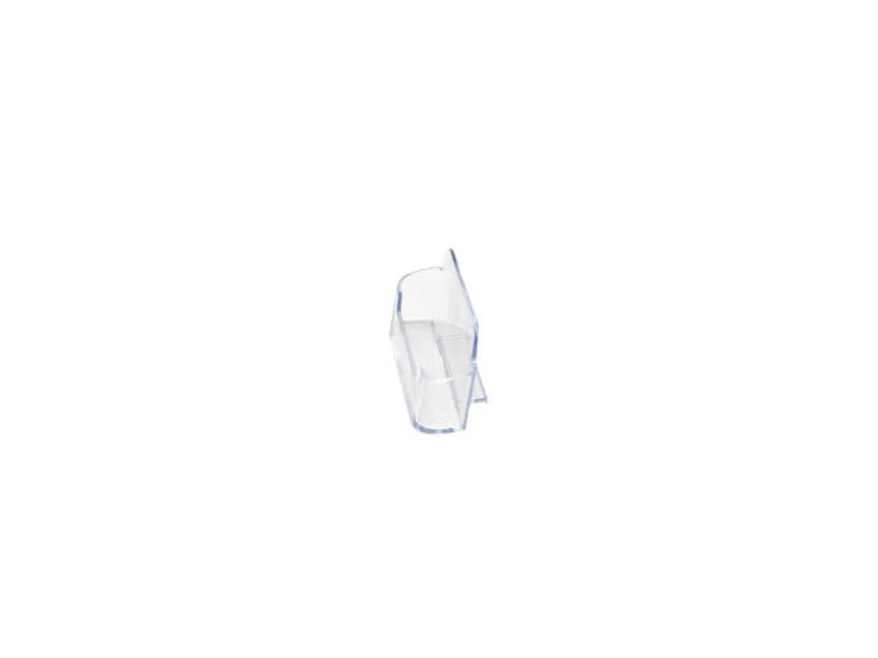 Portabiglietti da visita da tavolo deflecto® in polistirene 1 scomparto trasparente 9,6x5,5x5 cm - 70101