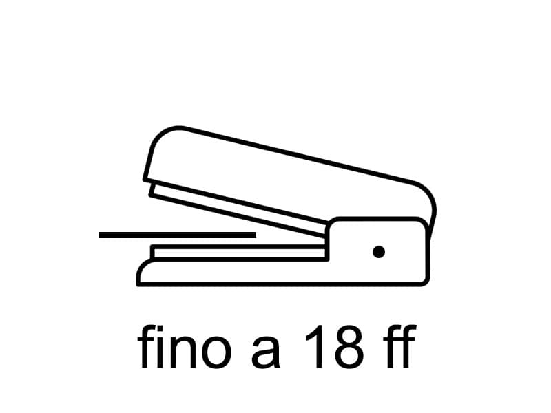 Cucitrice manuale a pinza OPENLINE passo 6 max 18 ff blu 0185B