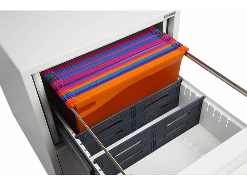 Classificatore ignifugo Phoenix bianco - Ral 9003 2 cassetti da 49lt. con serratura elettronica R3 - FS 2252 E