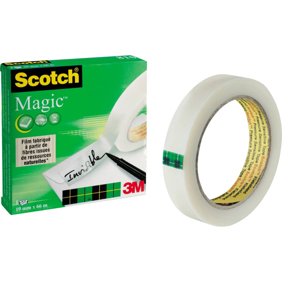 Nastro adesivo Scotch® Magic™ 810 19 mm x 66 m trasparente opaco 810-1966