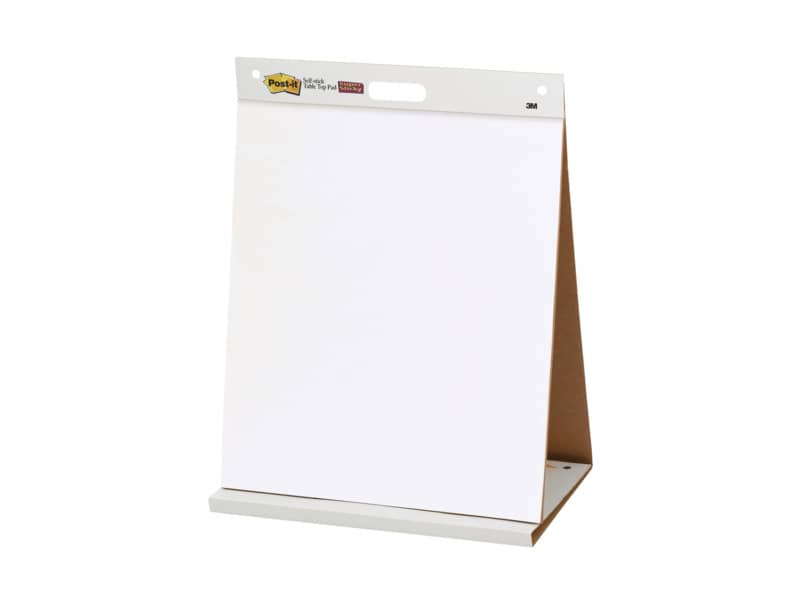 Lavagna da tavolo Post-it® Super Sticky 58,4 cm x 50,8 cm bianco 1 blocco da 20 fogli - 563R