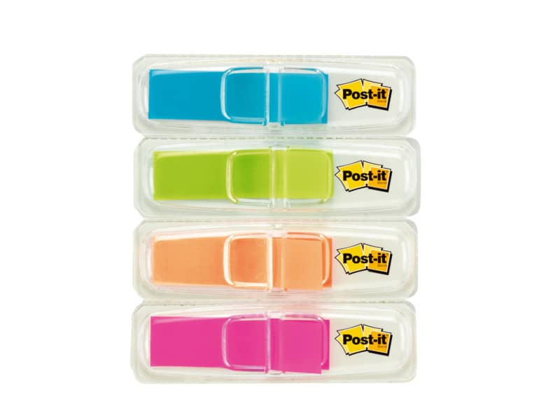 Segnapagina removibili Post-it® Index Mini con dispenser turchese, arancio, lime, rosa  4 conf. da 35 - 683-4ABXEU