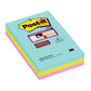 Foglietti Post-it® Super Sticky XXL Miami a righe assortiti conf. 3 blocchetti da 90 ff - 4690-SS3MIA