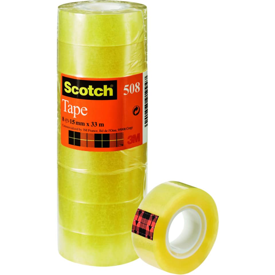 Nastro adesivo Scotch® 508 15 mm x 33 m trasparente torre da 10 rotoli 508-1533S