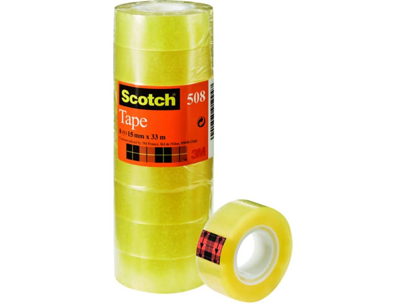 Nastro adesivo Scotch® 508 15 mm x 33 m trasparente torre da 10 rotoli 508-1533S