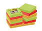 Foglietti riposizionabili Post-it® Super Sticky Marrakesh 47,6x47,6 mm assortiti conf. 12 blocc. da 90 ff - 622-12SS-MAR