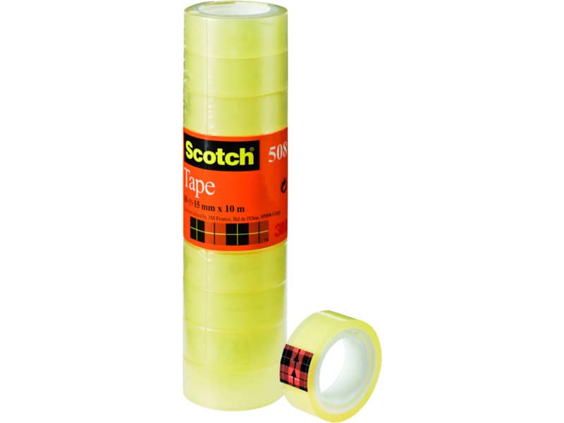 Nastro adesivo Scotch® 508 15 mm x 10 m trasparente torre da 10 rotoli 508-1510