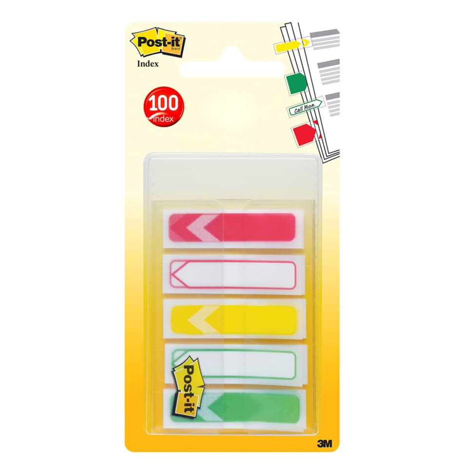Segnapagina removibili Post-it® Index Mini Freccia assortiti 5 blocchetti da 20 - 684-ARR-RYG-EU