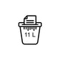 Distruggidocumenti uso personale Fellowes Powershred® P-25S - P-1 - 11 L taglio a strisce 7 mm - 4701001