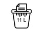 Distruggidocumenti uso personale Fellowes Powershred® P-25S - P-1 - 11 L taglio a strisce 7 mm - 4701001