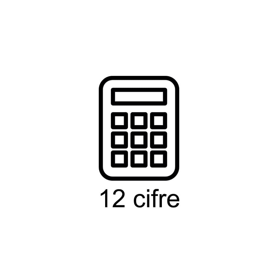Calcolatrice da tavolo a energia solare SHARP con display LCD mobile a 12 cifre grigio - SH-EL337C