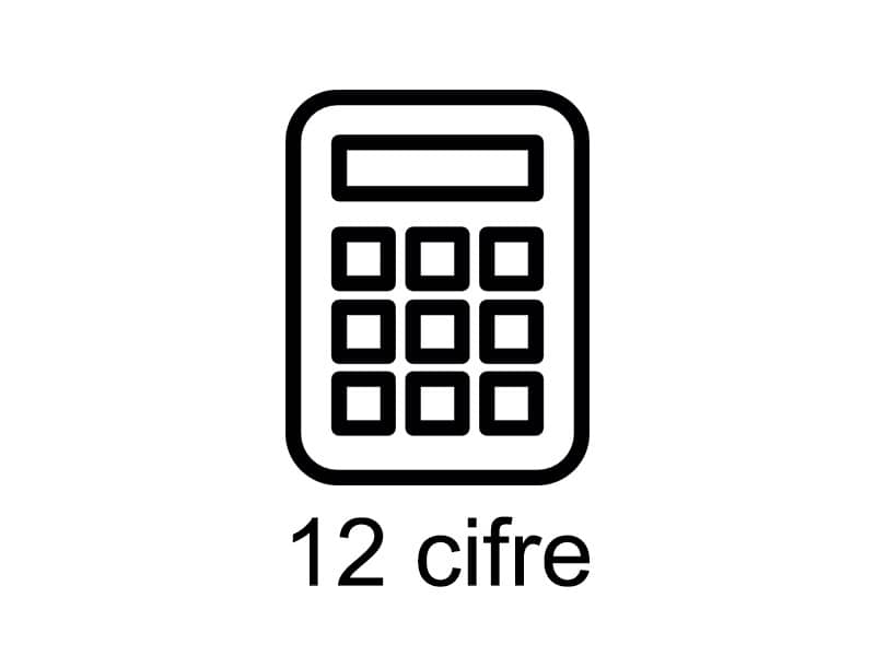 Mini calcolatrice scrivente HR-8RCE-WE con batteria, adattatore AC opzionale bianco - HR-8RCE-WE-W-EC