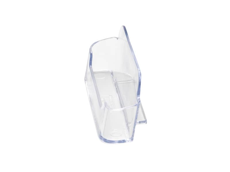 Portabiglietti da visita Q-Connect in polistirene 110x70x31 mm max 60 biglietti trasparente - KF04182