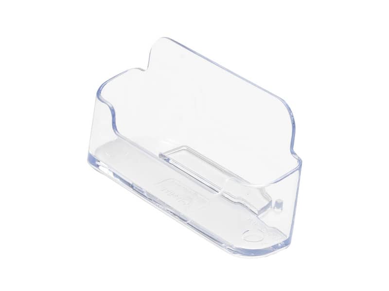 Portabiglietti da visita Q-Connect in polistirene 110x70x31 mm max 60 biglietti trasparente - KF04182