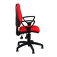 Sedia operativa girevole Unisit Leda LDAY Eco smart - schienale alto - rivestimento Eco rosso - LDAY/ER