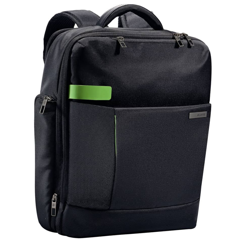 Zaino portacomputer Leitz Smart Traveller 15,6" poliestere 2 scomparti nero - 60170095