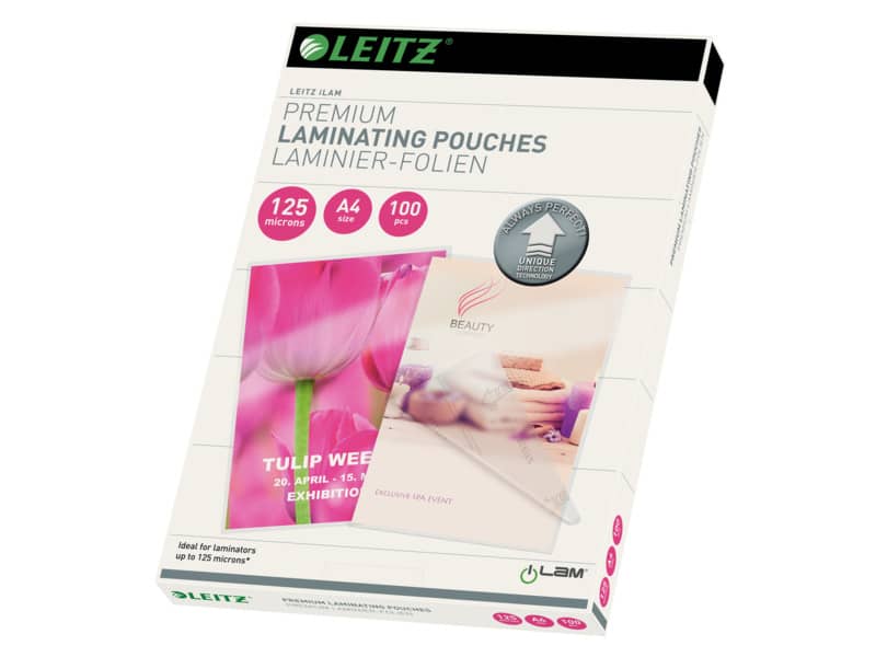 Pouches per plastificatrici Leitz iLam con UDT 2x125 µm in EVA A4 21,6x30,3 cm Conf. 100 pezzi - 74810000