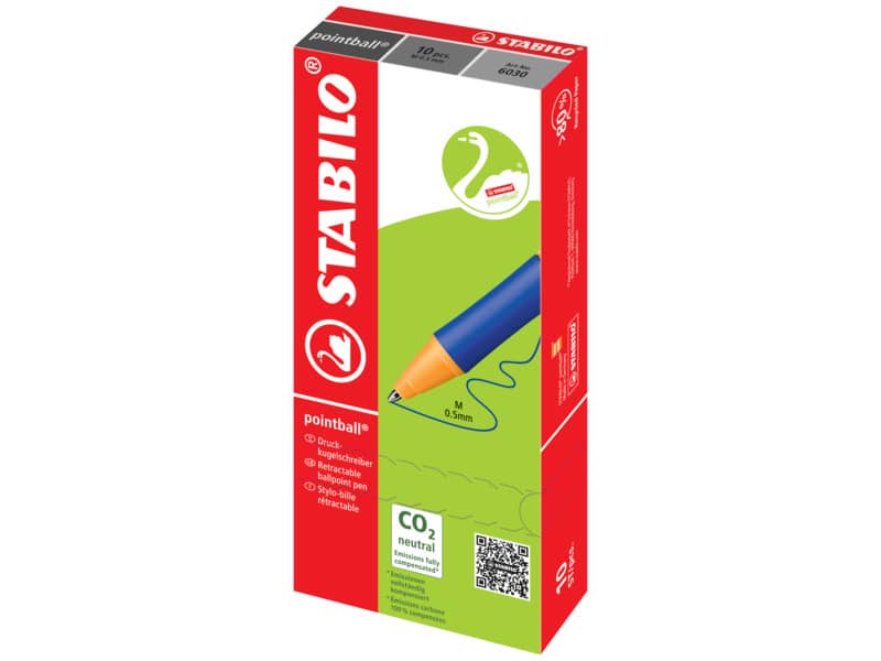 Penna a sfera a scatto Stabilo Pointball  0,5 mm rosso 6030/40