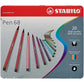 Pennarelli Stabilo Pen 68 1 mm scatola di metallo assortiti Conf. 20 pezzi - 6820-6