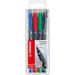 Penne Stabilo OHPen universal Superfine (S) 0,4 mm assortiti astuccio da 4 - 841/4