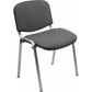 Sedia visitatore 4 gambe Unisit Dado D5G acciaio grigio - rivestimento fili di luce grigio scuro - Cf. 2 pz - D5G/2/F14