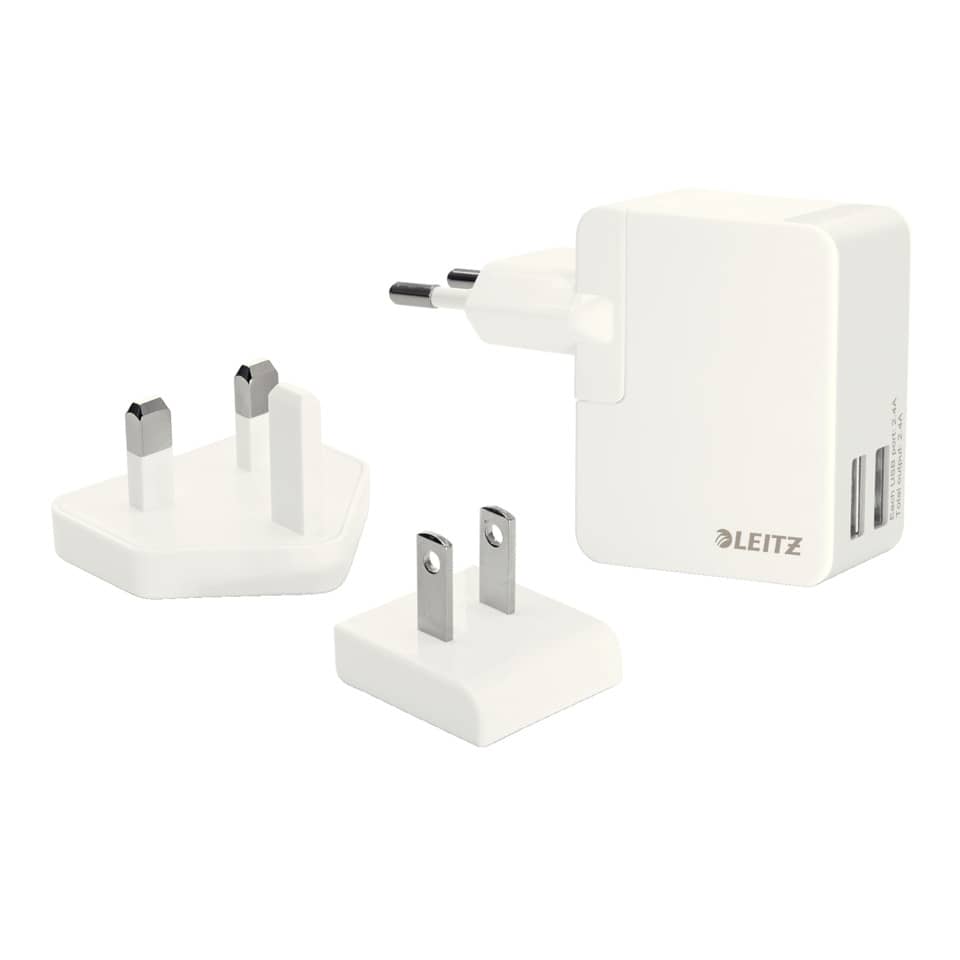 Caricatore da muro Universale con 2 porte USB - 12W Leitz bianco 65200001