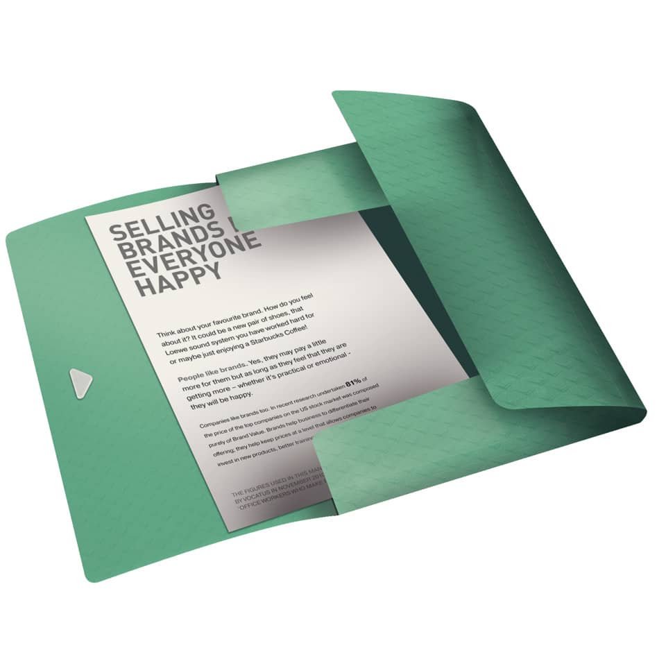 Cartella a 3 lembi Esselte Colour'Ice PP goffrato A4 verde 626223