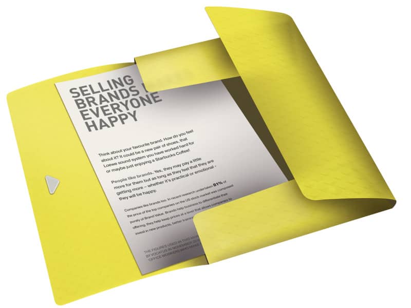 Cartella a 3 lembi Esselte Colour'Ice PP goffrato A4 giallo 626220