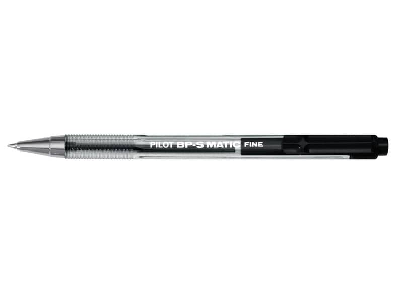Penna a sfera a scatto Pilot BPS Matic punta fine 0,7 mm nero 001625