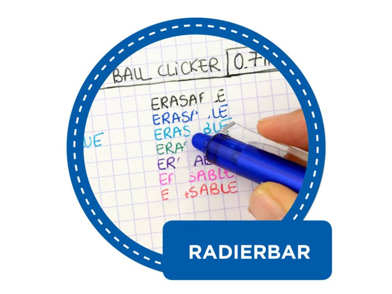 Penna a sfera a scatto cancellabile Pilot Frixion Clicker punta Broad 1 mm 6551