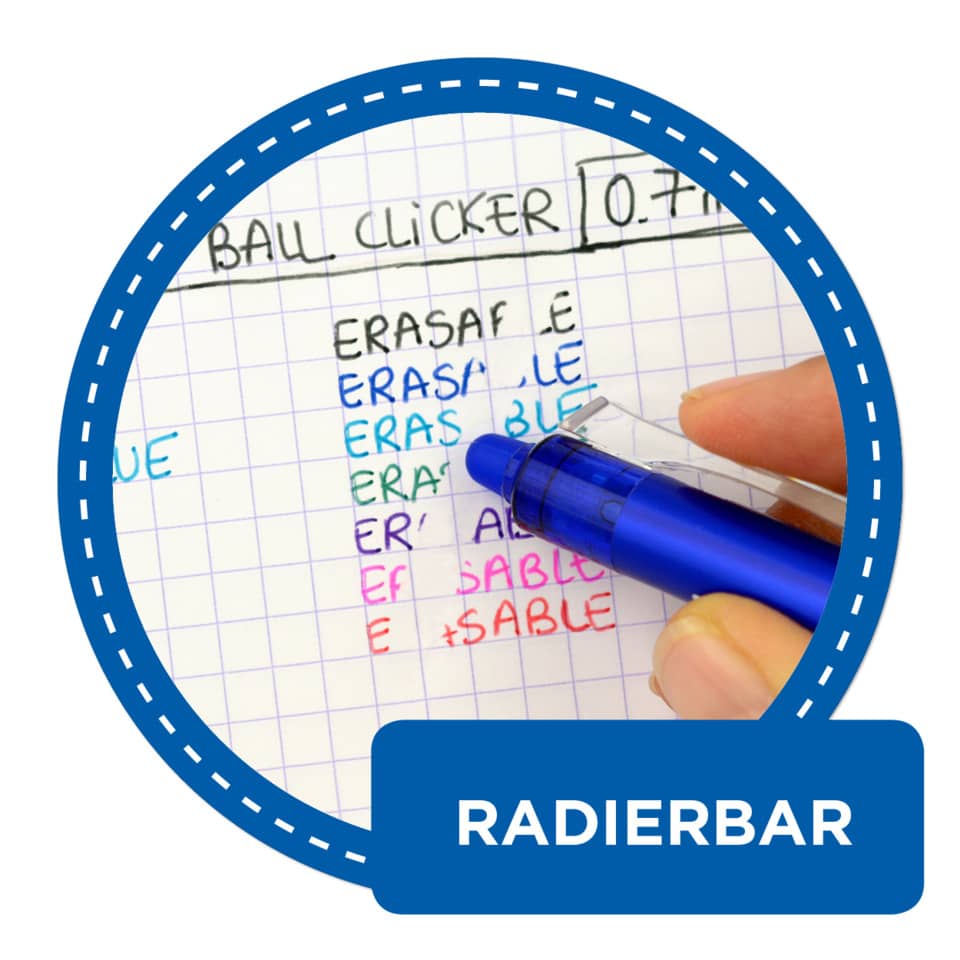 Penna a sfera a scatto cancellabile Pilot Frixion Clicker punta Broad 1 mm 6551