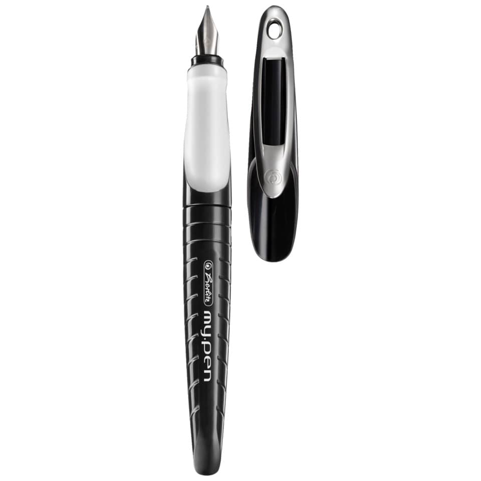 Penna stilografica Herlitz My.pen M bianco/nero 10999746