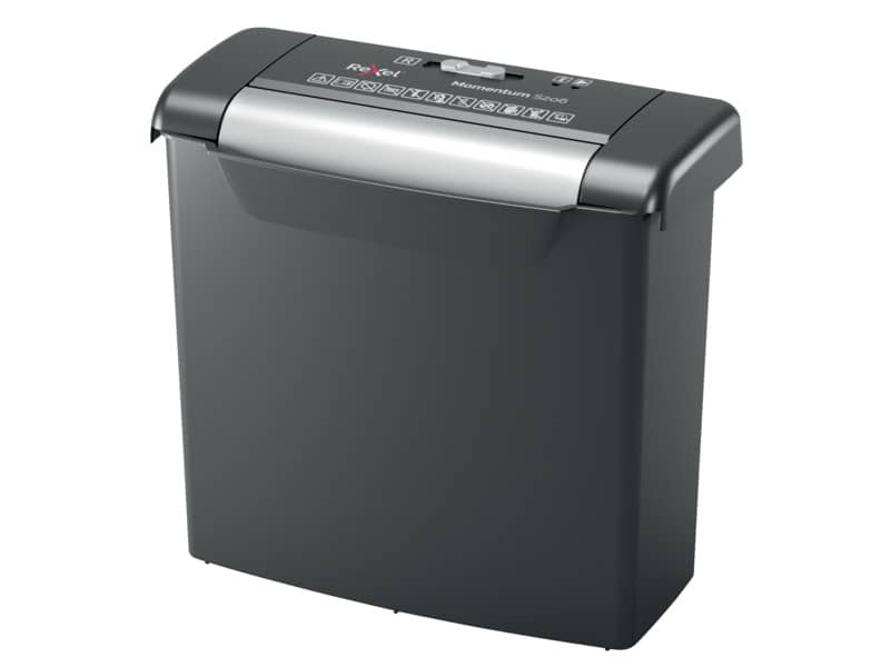 Distruggidocumenti uso personale Rexel Momentum S206 - P-2 - 9 L - taglio a strisce 6 mm- 2104568EU