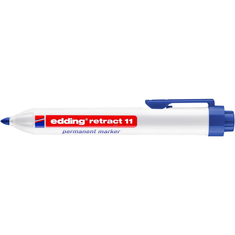 Marcatore permanente edding Retract 11 punta conica 1,5-3 mm blu 4-11003