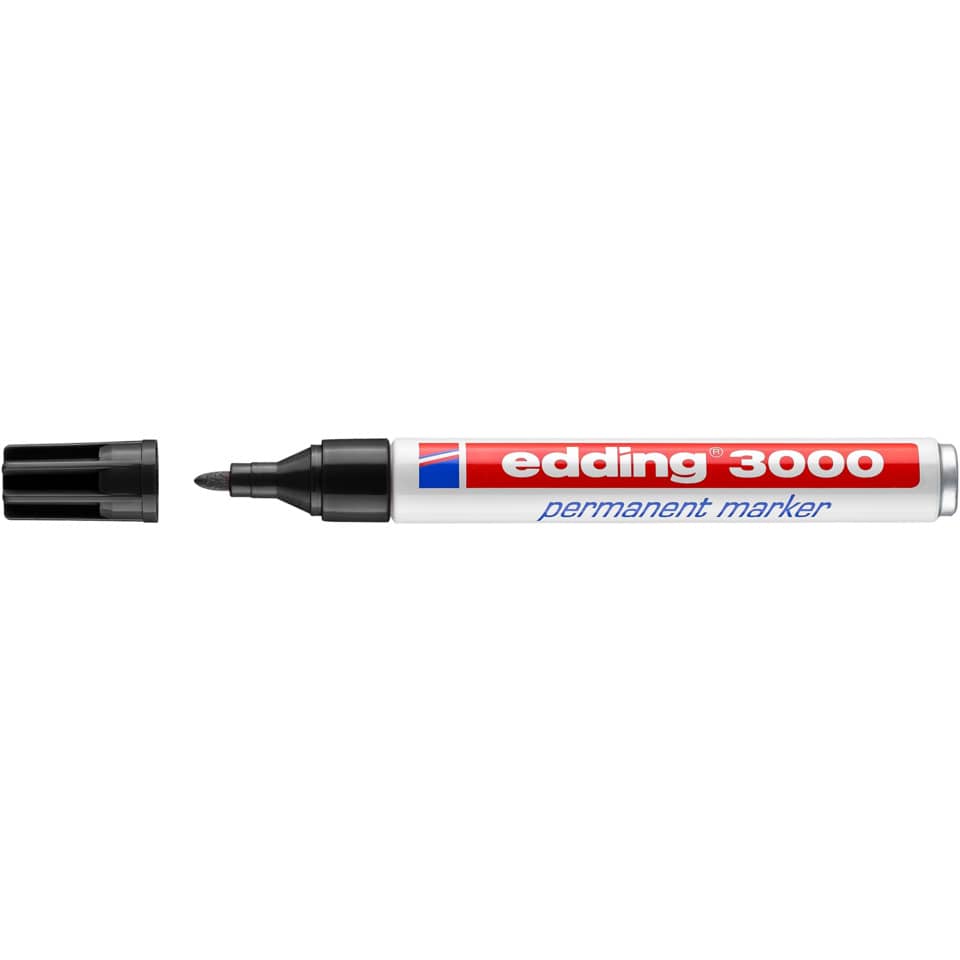 Marcatore permanente edding 3000 punta conica 1,5-3 mm nero 4-3000001