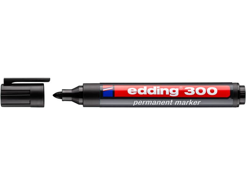 Marcatore permanente edding 300 punta conica 1,5-3 mm nero 4-300001