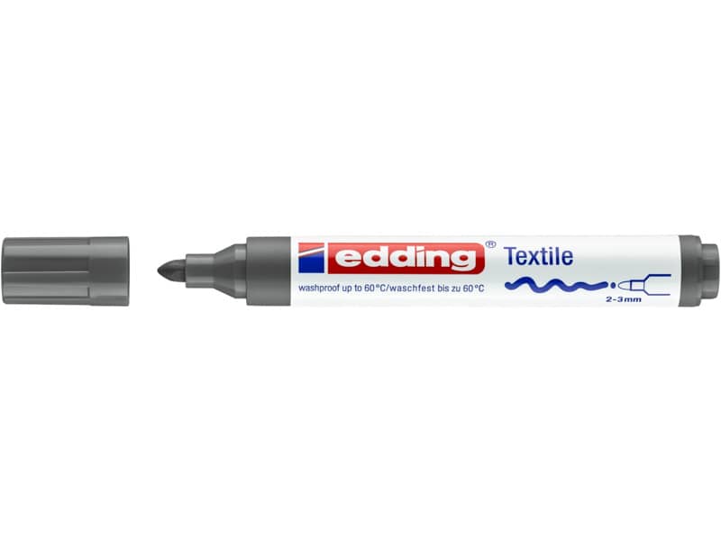 Marcatore per tessuti edding 4500 punta conica 2-3 mm grigio 4-4500012