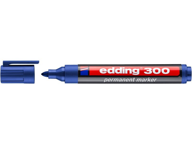 Marcatore permanente edding 300 punta conica 1,5-3 mm blu 4-300003