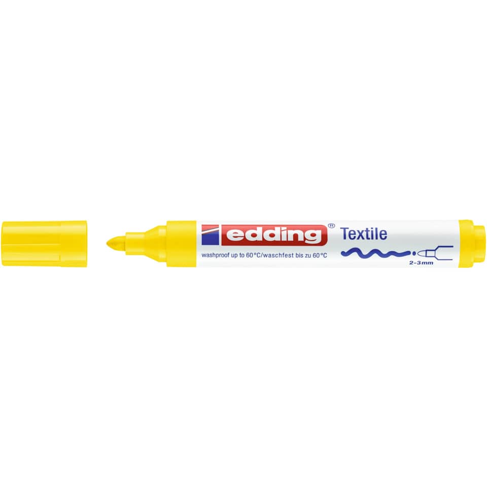 Marcatore per tessuti edding 4500 punta conica 2-3 mm giallo 4-4500005