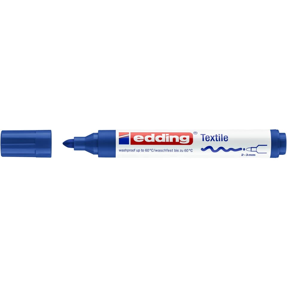 Marcatore per tessuti edding 4500 punta conica 2-3 mm blu 4-4500003