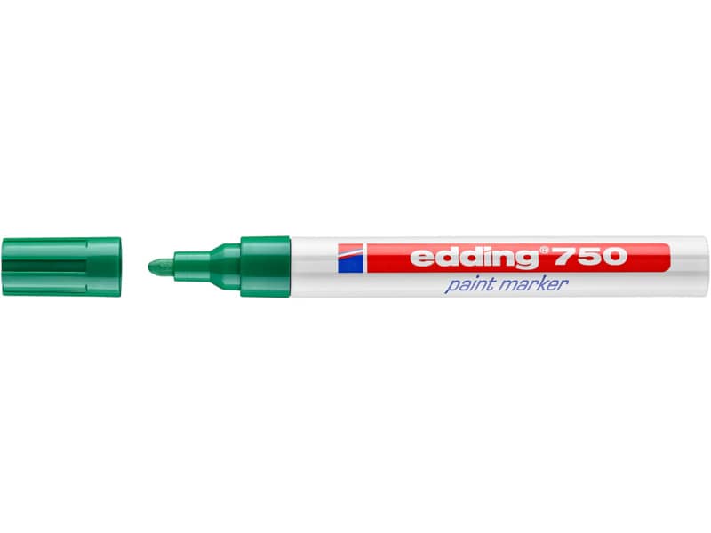 Marcatore a vernice edding 750 punta conica 2-4 mm verde 4-750004
