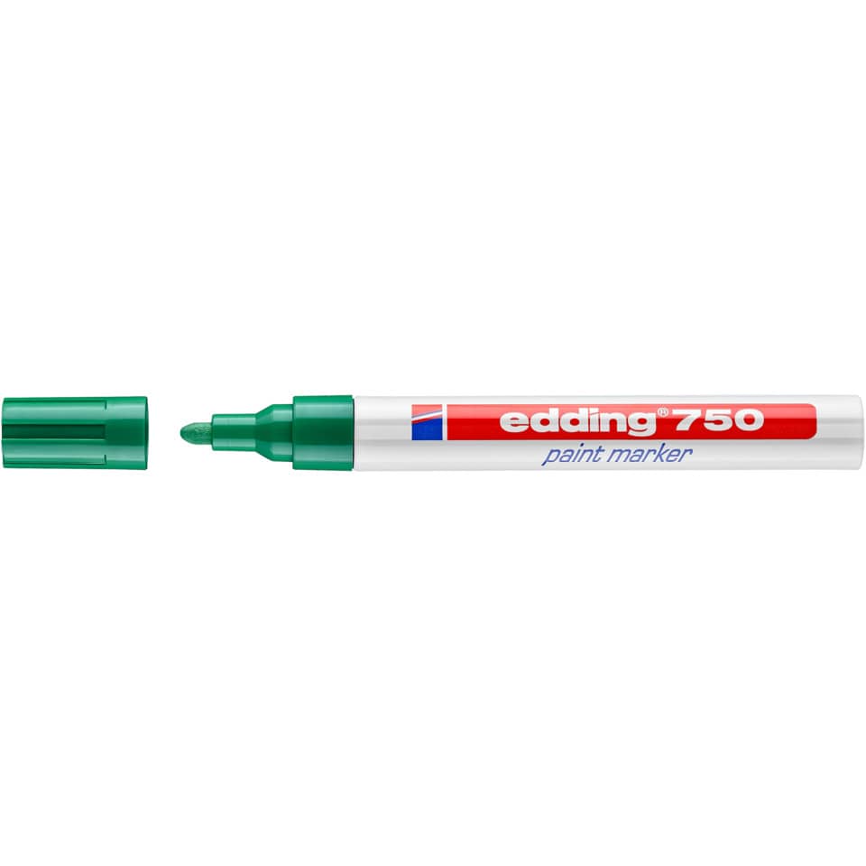 Marcatore a vernice edding 750 punta conica 2-4 mm verde 4-750004