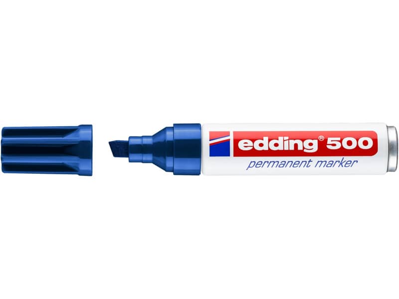 Marcatore permanente edding 500 punta scalpello 2-7 mm blu 4-500003