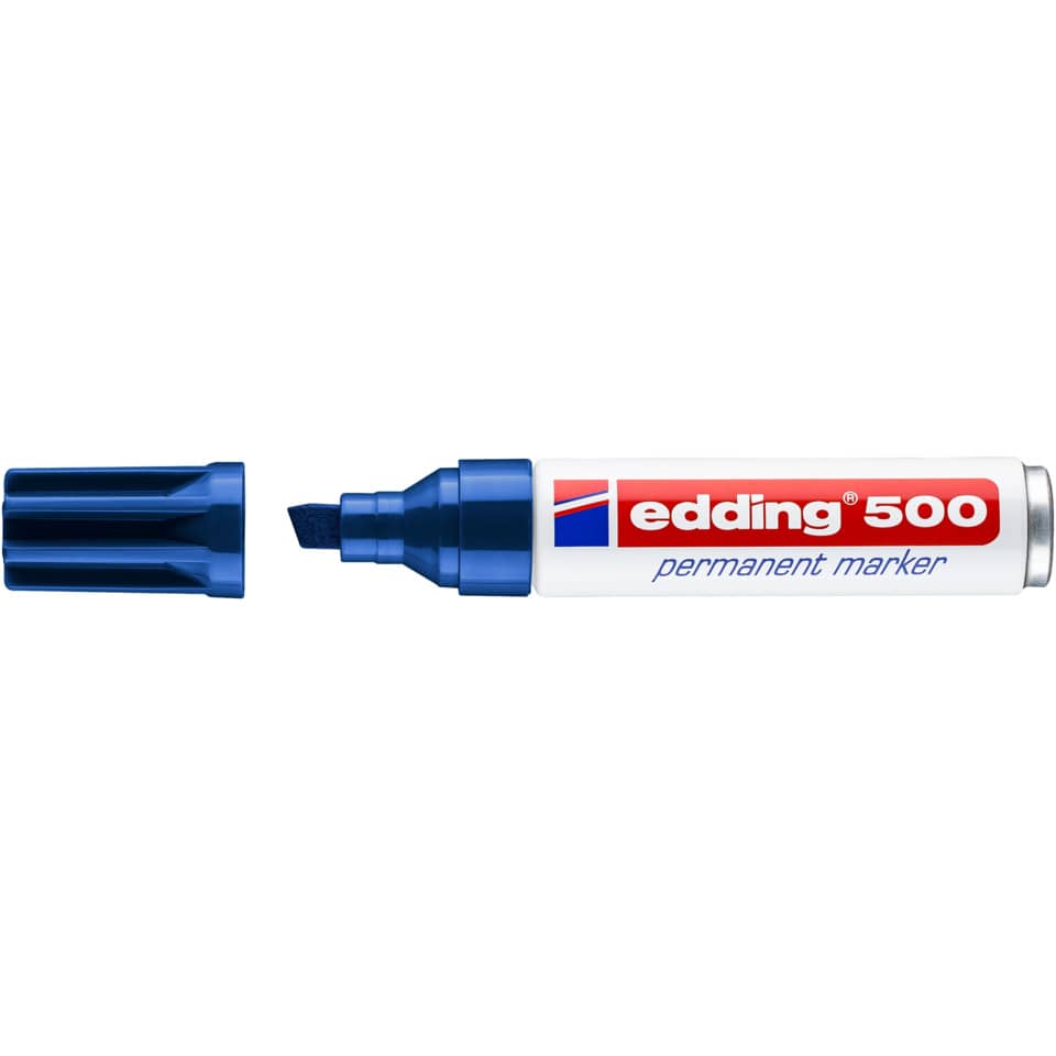 Marcatore permanente edding 500 punta scalpello 2-7 mm blu 4-500003