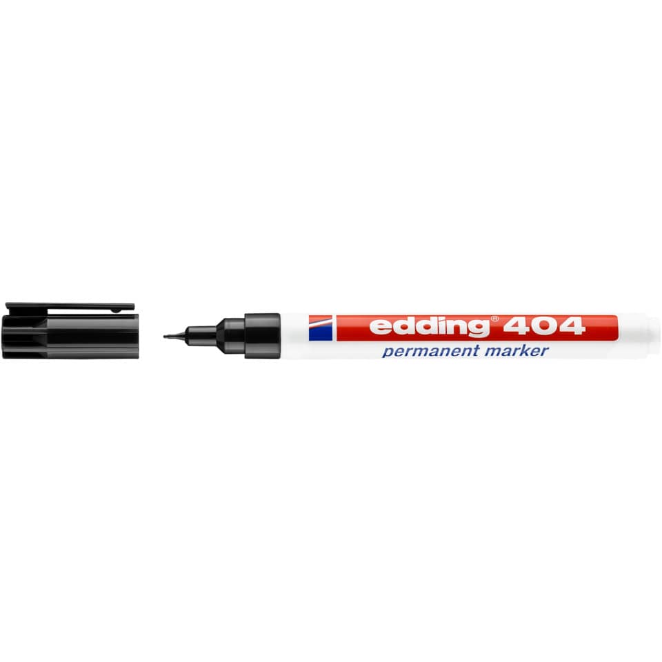 Marcatore permanente edding 404 punta conica 0,75 mm nero 4-404001